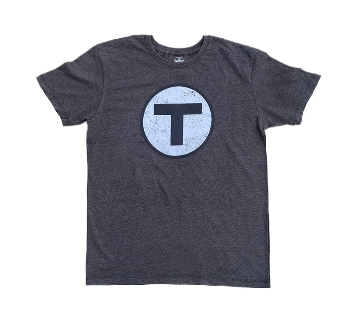 Adult MBTA Logo T-Shirt - Washed Black