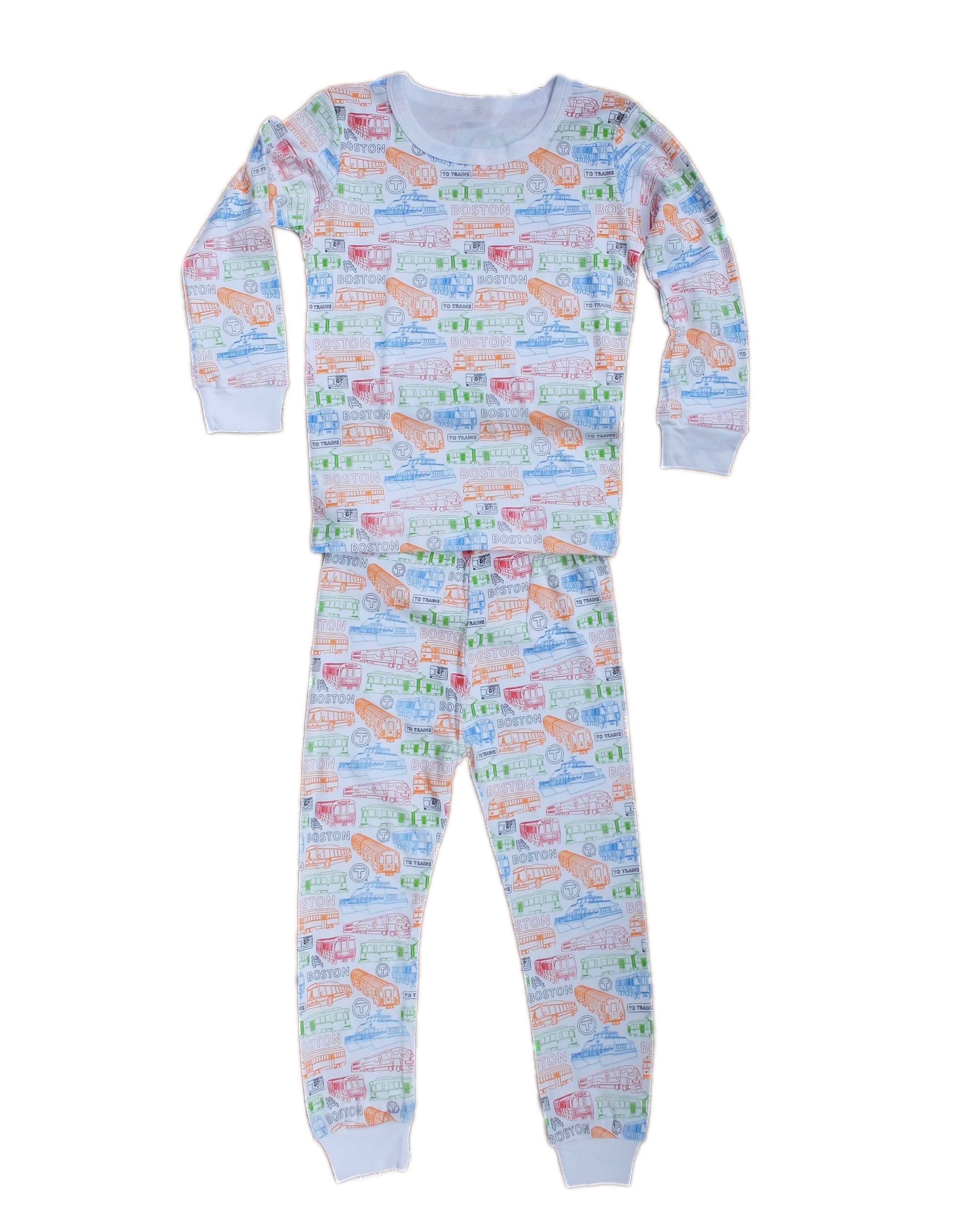 Toddler MBTA Transit Themed Pajamas Set Sidetrack Products